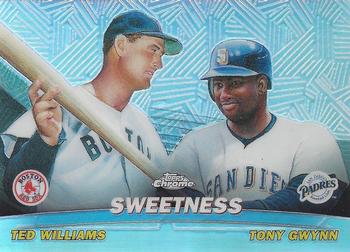 2001 Topps Chrome - Combos Refractors #TC15 Sweetness (Ted Williams / Tony Gwynn)  Front