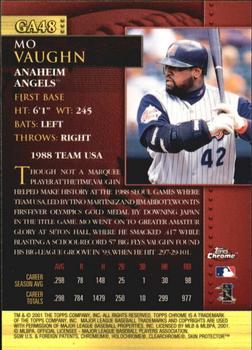 2001 Topps Chrome - Golden Anniversary #GA48 Mo Vaughn  Back