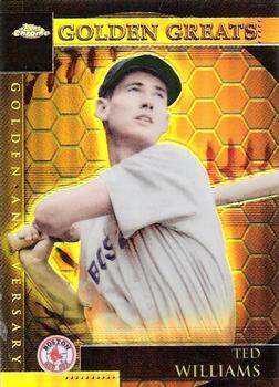 2001 Topps Chrome - Golden Anniversary Refractors #GA10 Ted Williams  Front
