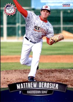2016 Choice Hagerstown Suns #06 Matt DeRosier Front
