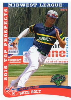 2016 Choice Midwest League Top Prospects #02 Skye Bolt Front