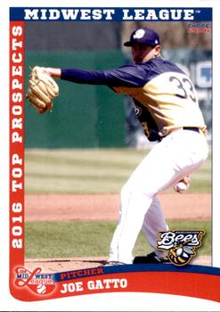 2016 Choice Midwest League Top Prospects #06 Joe Gatto Front