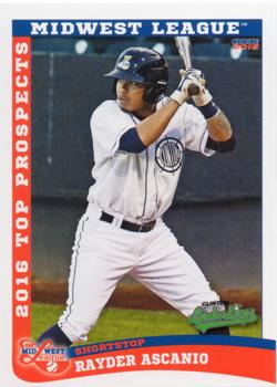 2016 Choice Midwest League Top Prospects #10 Rayder Ascanio Front