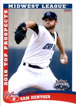 2016 Choice Midwest League Top Prospects #20 Sam Hentges Front