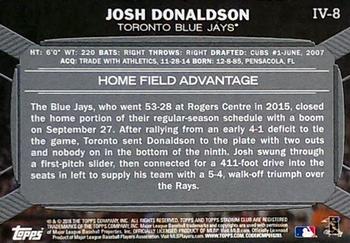 2016 Stadium Club - Instavision Highlights #IV-8 Josh Donaldson Back
