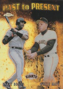 2001 Topps Chrome - Past to Present Refractors #PTP4 Willie Mays / Barry Bonds Front