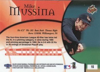1999 Fleer Brilliants #15 Mike Mussina Back