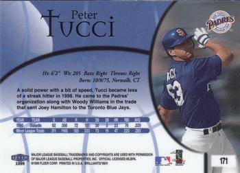 1999 Fleer Brilliants #171 Peter Tucci Back