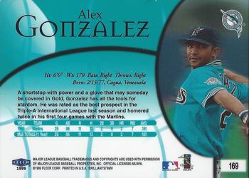 1999 Fleer Brilliants #169 Alex Gonzalez Back