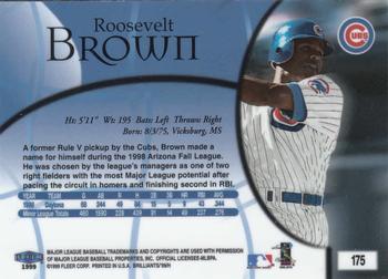 1999 Fleer Brilliants #175 Roosevelt Brown Back