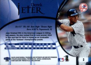 1999 Fleer Brilliants #2 Derek Jeter Back