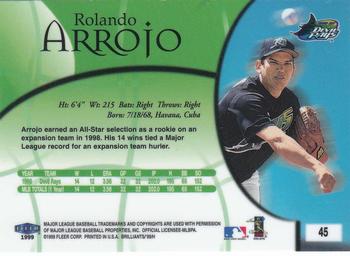 1999 Fleer Brilliants #45 Rolando Arrojo Back