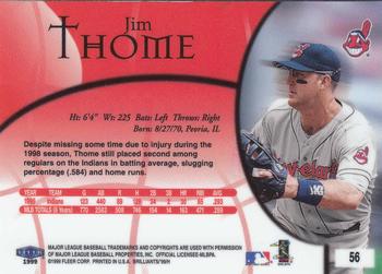 1999 Fleer Brilliants #56 Jim Thome Back