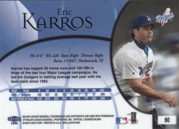 1999 Fleer Brilliants #60 Eric Karros Back