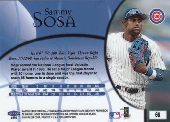 1999 Fleer Brilliants #66 Sammy Sosa Back