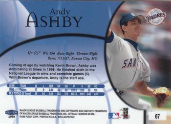 1999 Fleer Brilliants #67 Andy Ashby Back