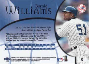 1999 Fleer Brilliants #70 Bernie Williams Back