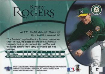 1999 Fleer Brilliants #77 Kenny Rogers Back