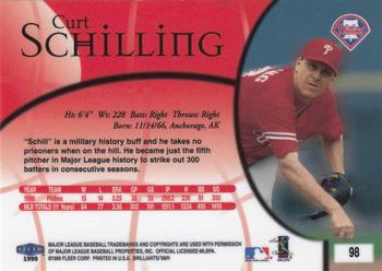 1999 Fleer Brilliants #98 Curt Schilling Back