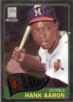 2001 Topps Chrome - Through the Years Reprints #14 Hank Aaron Front
