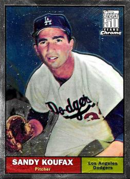 2001 Topps Chrome - Through the Years Reprints #15 Sandy Koufax Front