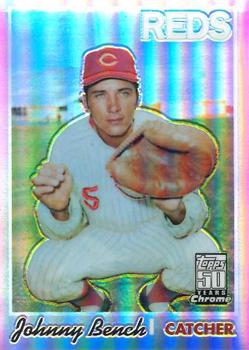 2001 Topps Chrome - Through the Years Reprints #21 Johnny Bench Front