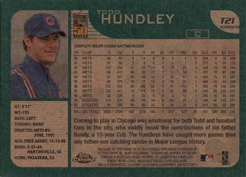 2001 Topps Traded & Rookies - Chrome Retrofractors #T21 Todd Hundley Back