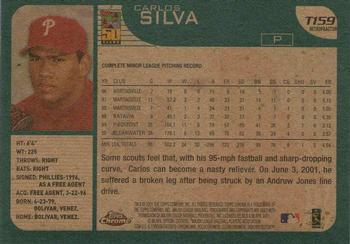 2001 Topps Traded & Rookies - Chrome Retrofractors #T159 Carlos Silva Back