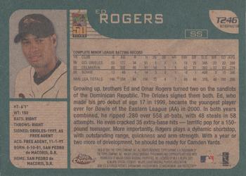2001 Topps Traded & Rookies - Chrome Retrofractors #T246 Ed Rogers Back