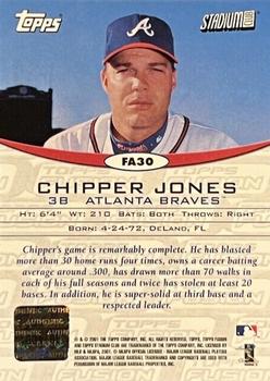 2001 Topps Fusion - Autographs #FA30 Chipper Jones Back