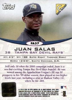2001 Topps Fusion - Autographs #FA37 Juan Salas Back