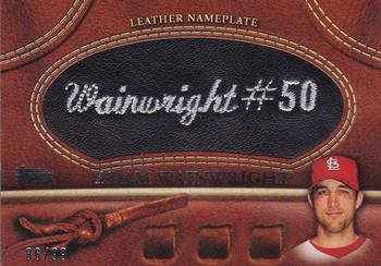 2011 Topps - Manufactured Glove Leather Nameplates Black #MGL-AW Adam Wainwright Front