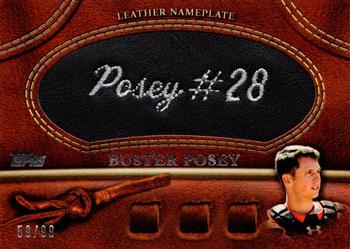 2011 Topps - Manufactured Glove Leather Nameplates Black #MGL-BP Buster Posey Front