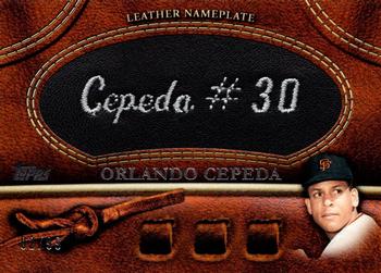 2011 Topps - Manufactured Glove Leather Nameplates Black #MGL-OC Orlando Cepeda Front
