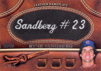 2011 Topps - Manufactured Glove Leather Nameplates Black #MGL-RS Ryne Sandberg Front