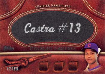 2011 Topps - Manufactured Glove Leather Nameplates Black #MGL-SC Starlin Castro Front