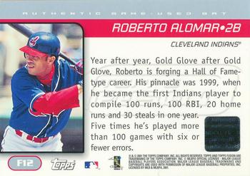 2001 Topps Fusion - Feature Relics #F12 Roberto Alomar Back