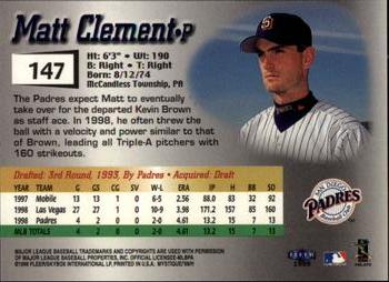 1999 Fleer Mystique #147 Matt Clement Back