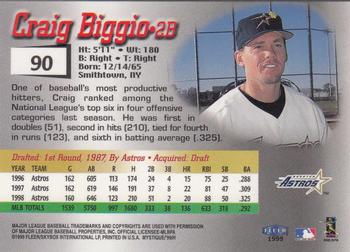 1999 Fleer Mystique #90 Craig Biggio Back
