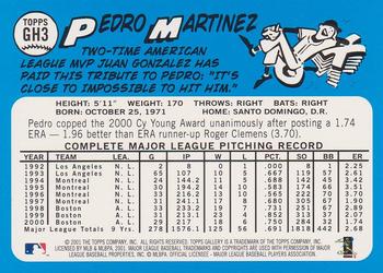 2001 Topps Gallery - Heritage #GH3 Pedro Martinez  Back