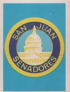 1972 Puerto Rican Winter League Stickers #23 San Juan Team Emblem Front