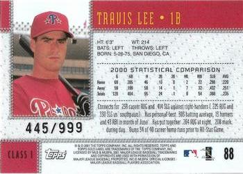 2001 Topps Gold Label - Class 1 Gold #88 Travis Lee  Back