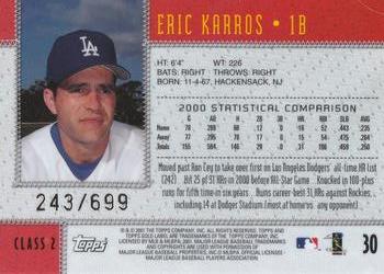 2001 Topps Gold Label - Class 2 Gold #30 Eric Karros  Back