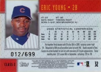 2001 Topps Gold Label - Class 2 Gold #32 Eric Young  Back