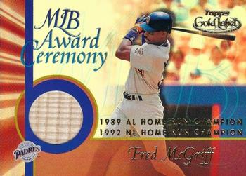 2001 Topps Gold Label - MLB Award Ceremony Relics #GLR-FM Fred McGriff Front