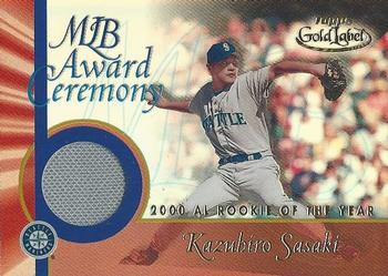 2001 Topps Gold Label - MLB Award Ceremony Relics #GLR-KS Kazuhiro Sasaki Front