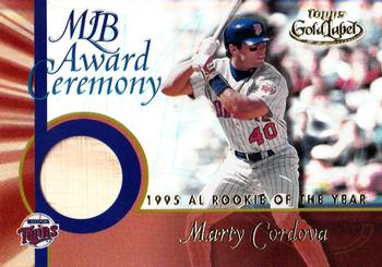 2001 Topps Gold Label - MLB Award Ceremony Relics #GLR-MC Marty Cordova Front