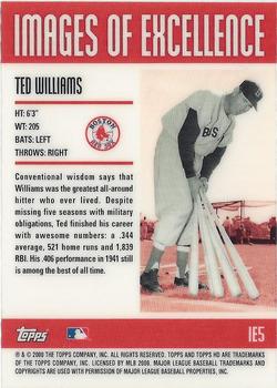 2001 Topps HD - Images of Excellence #IE5 Ted Williams Back