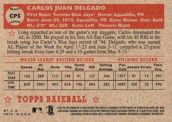 2001 Topps Heritage - Chrome #CP5 Carlos Delgado  Back