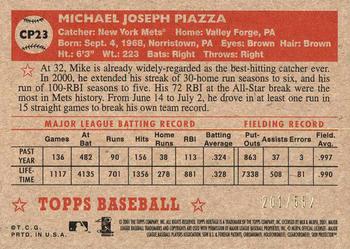 2001 Topps Heritage - Chrome #CP23 Mike Piazza  Back